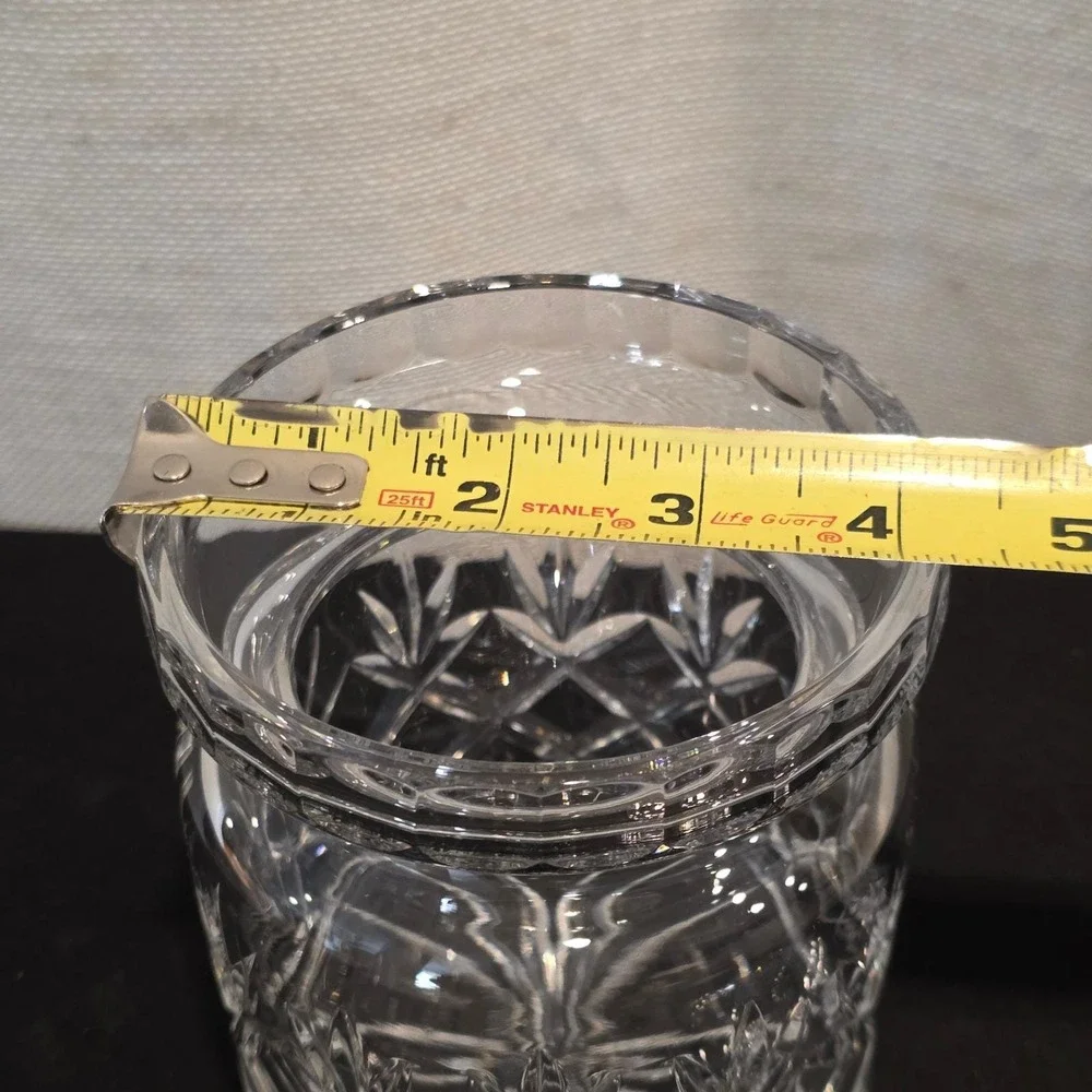 Vintage‎ Cut Crystal Storage Jar, Cookie Biscuit Barrel, Vanity Jewelry Decor